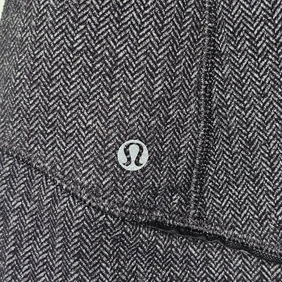 Lululemon Think Fast Pullover Herringbone Quater Zip Heathered Black Women's 6 - Picture 10 of 16